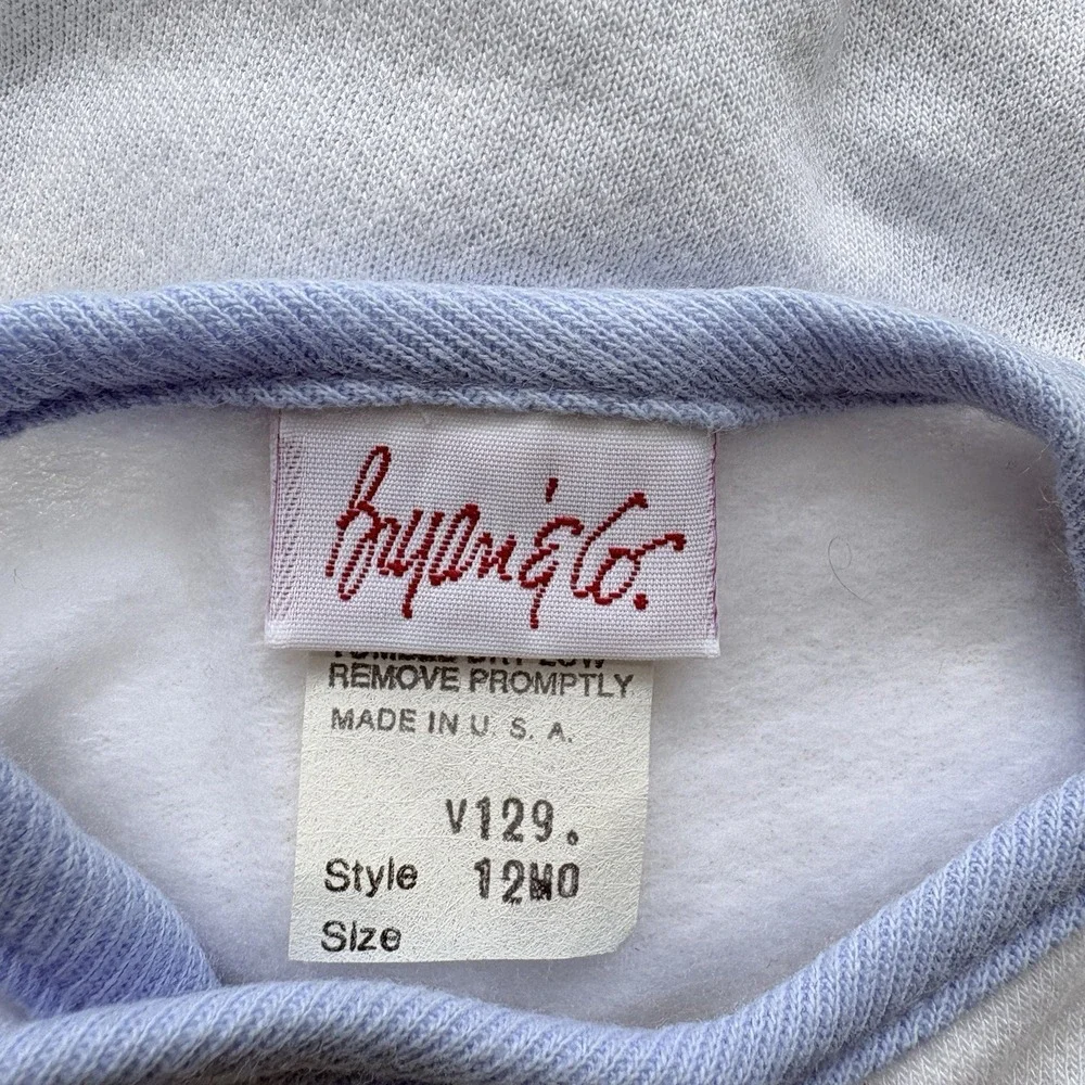 NWT Vintage Bryan & Co Set Baby Girl 12M Embroidered Floral Cottagecore Blue USA